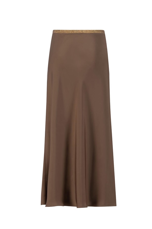 Armine Kloş Saten Etek 24K1714 Haki