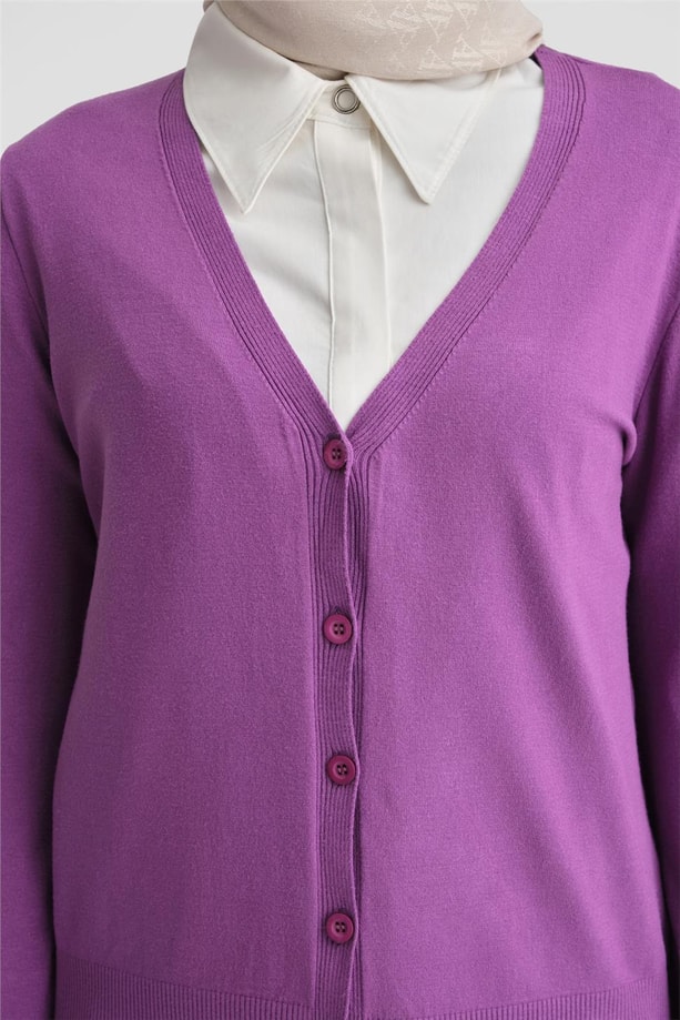 Armine Hırka 24KD2402 Mor