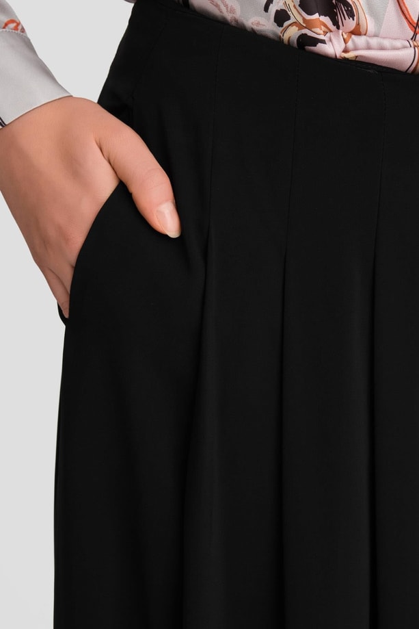 Armine Yüksek Bel Pliseli Pantolon 24K2700 Siyah