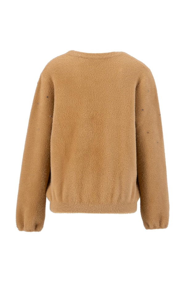 Armine Taş Detaylı Kazak 24KD2806 Camel
