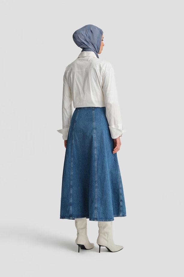Armine Denim Etek 24KD3407 İndigo