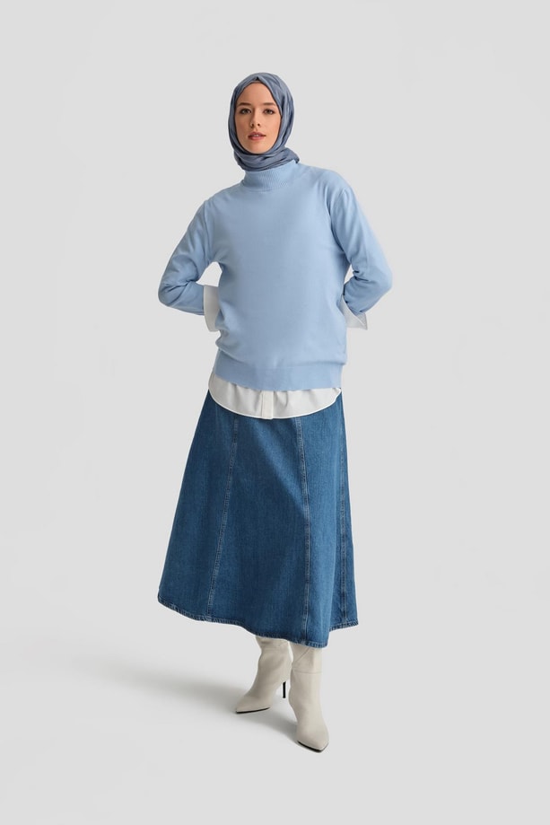 Armine Denim Etek 24KD3407 İndigo