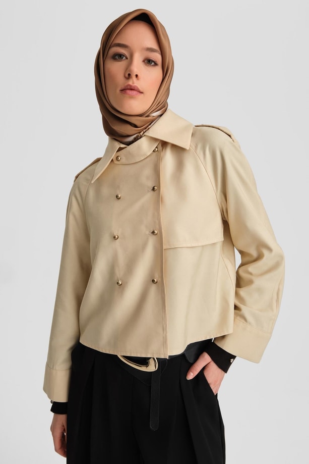 Armine Trench Ceket 24K3604 Aytaşı