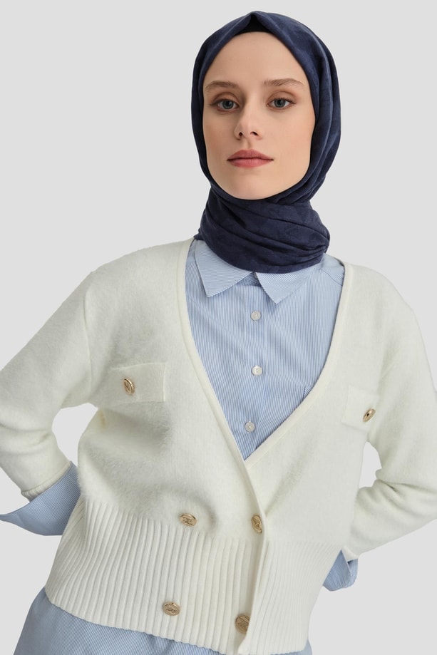 Armine Hırka 24KD4205 Ekru