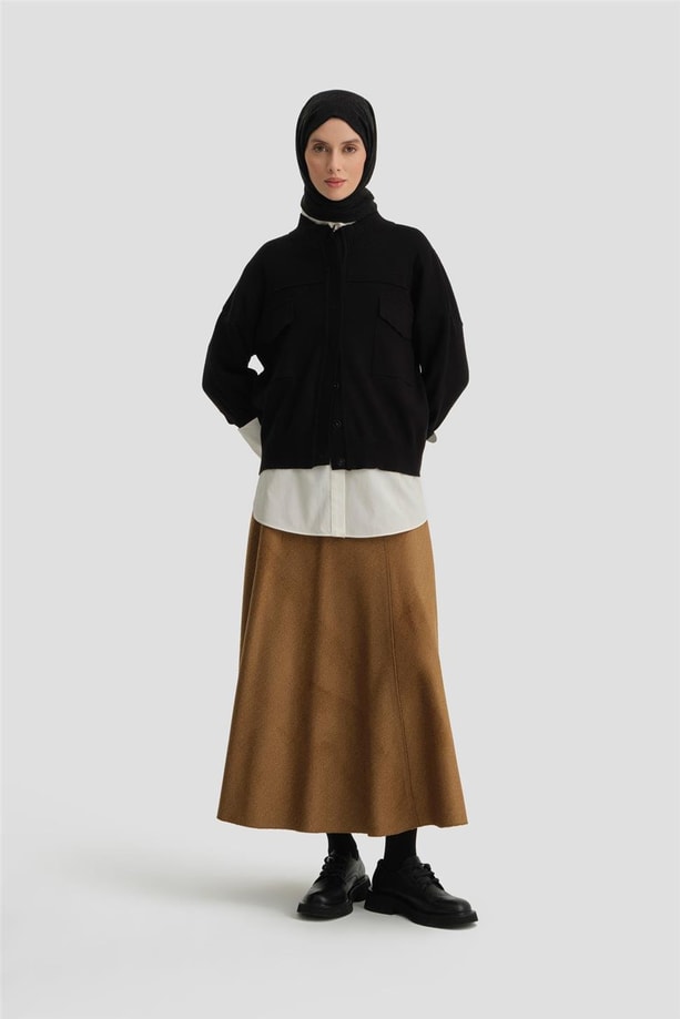 Armine Hırka 24KD4206 Siyah
