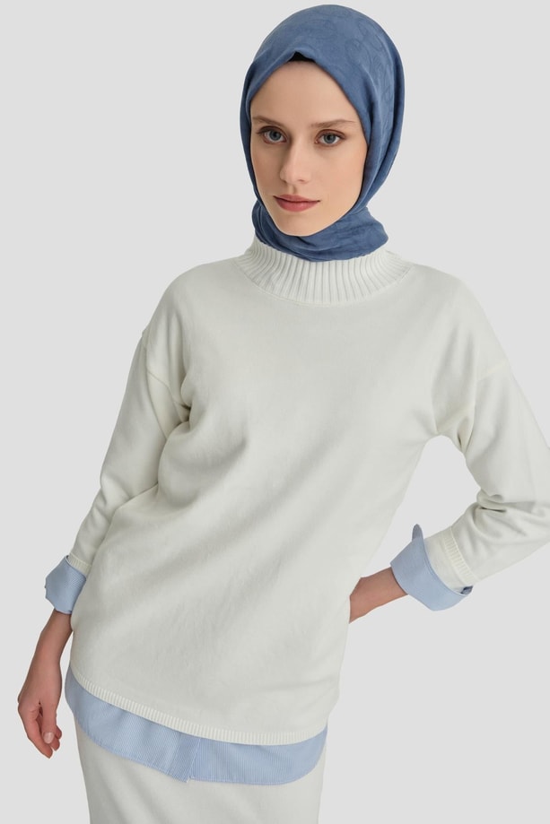 Armine Etkeli Takım 24KD4222 Ekru