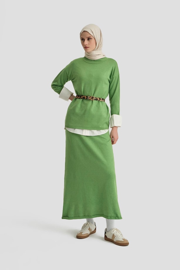 Armine Etkeli Takım 24KD4222 Su Yeşil