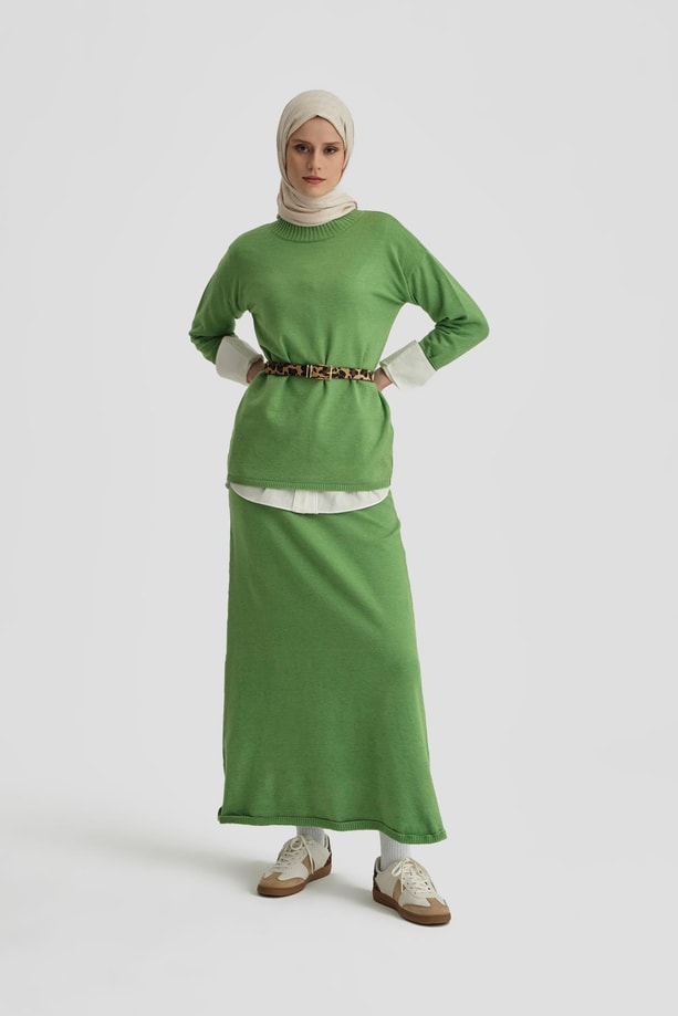 Armine Etkeli Takım 24KD4222 Su Yeşil