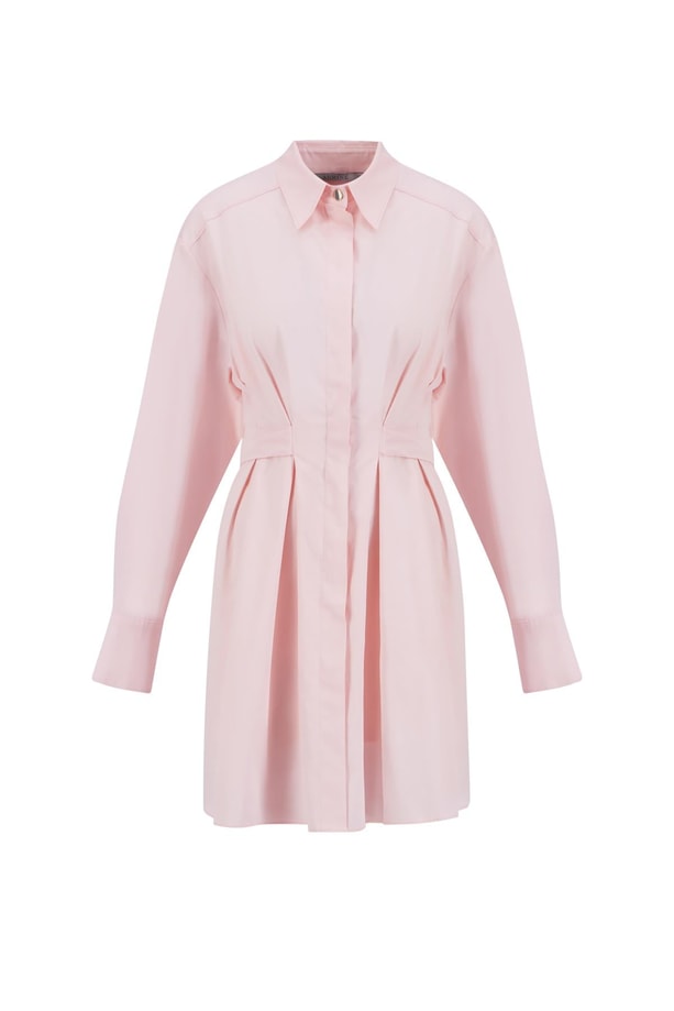 Armine Fiyonklu Naturel Kumaşlı Tunik 24K4300 Pembe