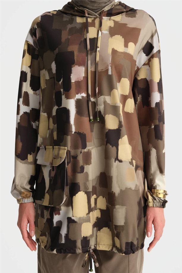 Armine Baskılı Scuba Sweat 24K4307 Yeşil