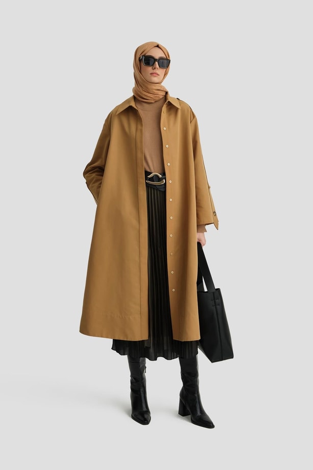 Armine Apoletli Giy Çık 24K5610 Camel