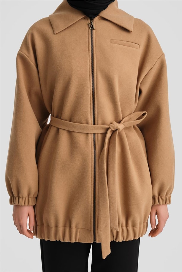 Armine Seyyar Kürklü Bomber Ceket 24K5709 Camel