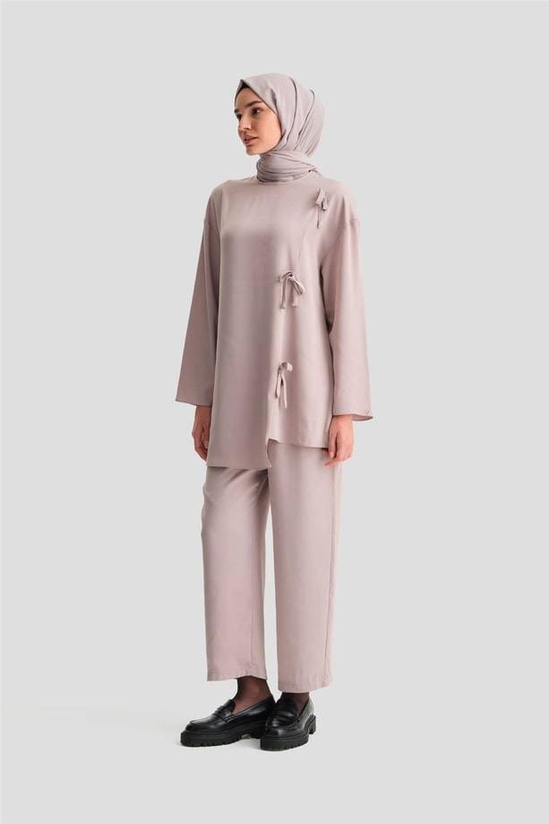 Armine Kurdele Detaylı Takım 24K6903 Vizon