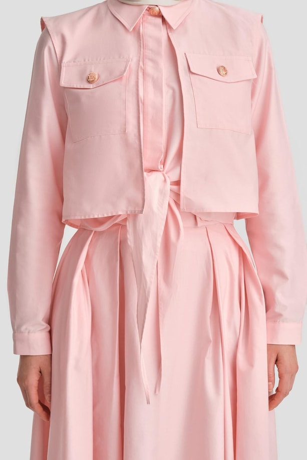 Armine Önü Bağlamalı Takım 24K6817 Pembe