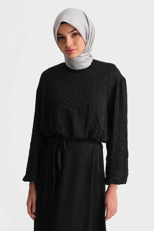 Armine Balon Bluzlu Takım 24K6919 Siyah