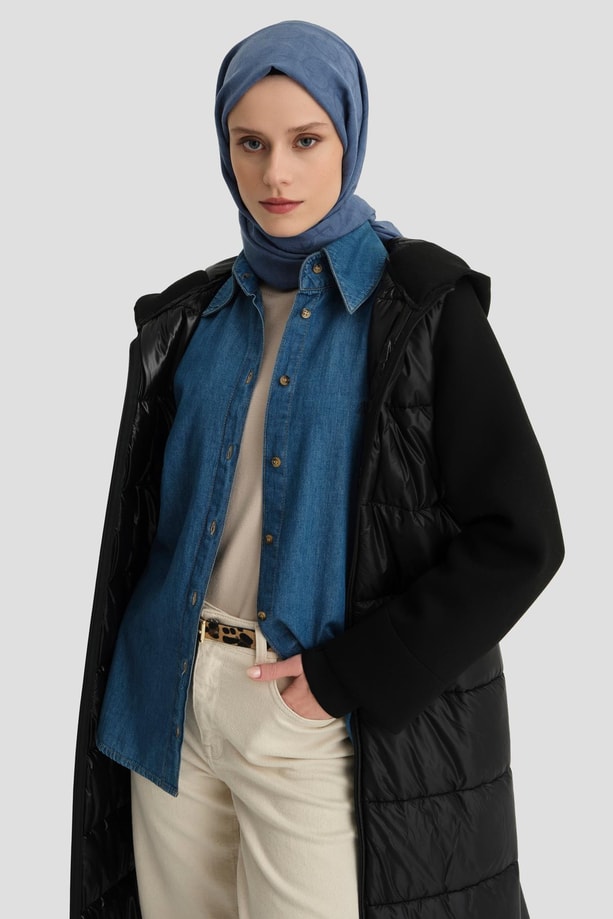 Armine Şişme Kapitone Kaban 24K7605 Siyah