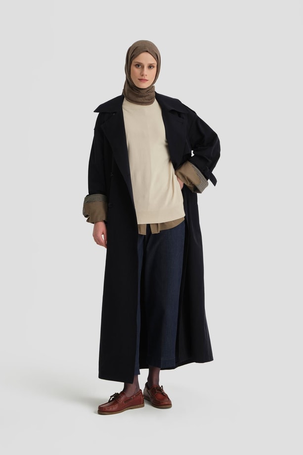 Armine Oversize Pardesü 24K8009 Lacivert