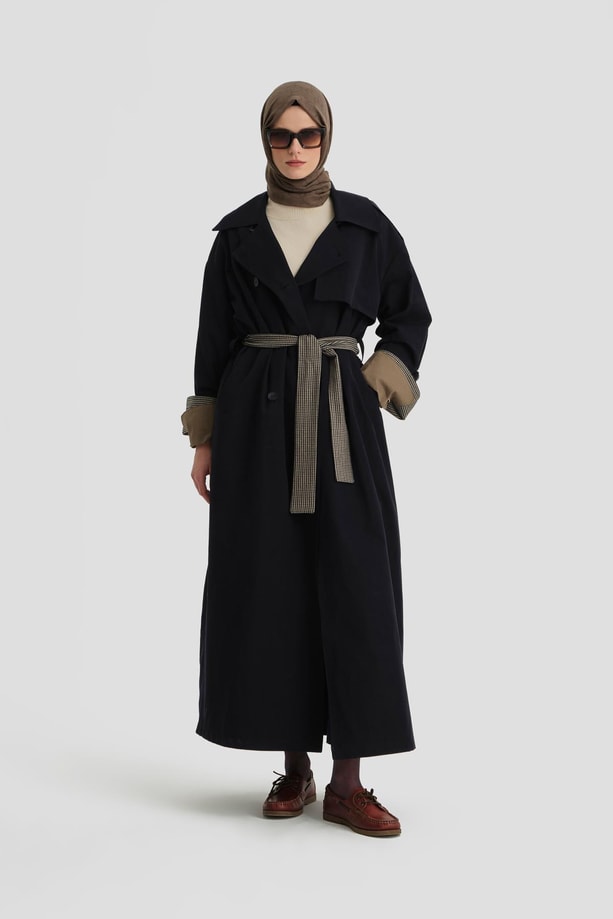 Armine Oversize Pardesü 24K8009 Lacivert