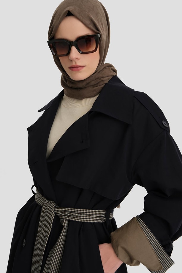 Armine Oversize Pardesü 24K8009 Lacivert