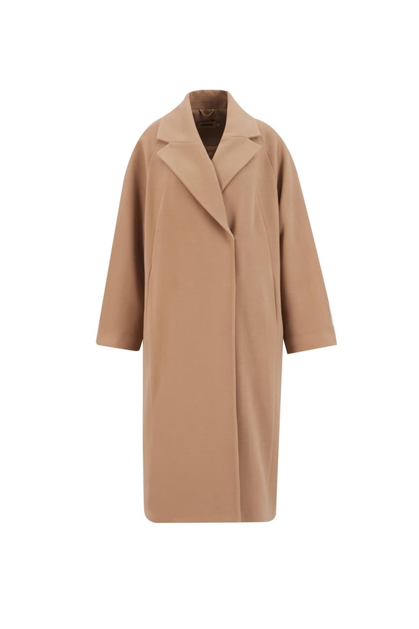 Armine Kup Ve Etiket Detaylı Kaban 24K8102 Camel