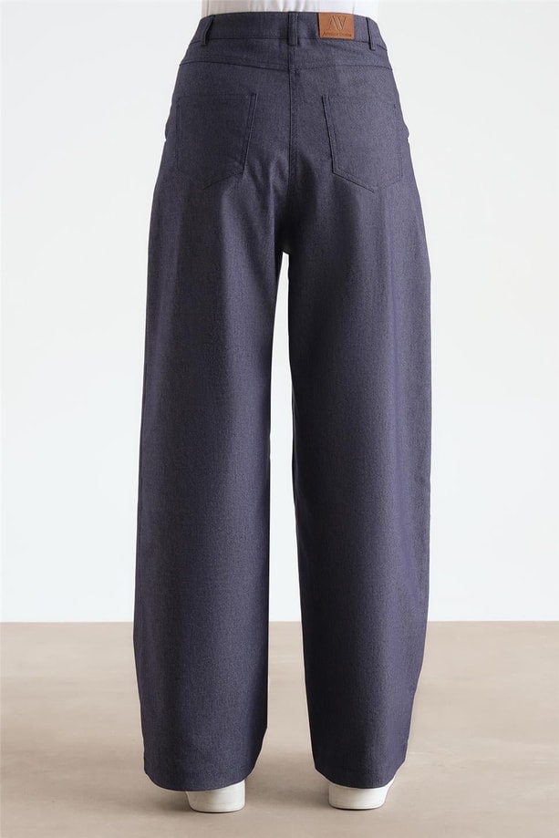 Armine Geniş Paça Denim Pantolon 24Y2603 Lacivert