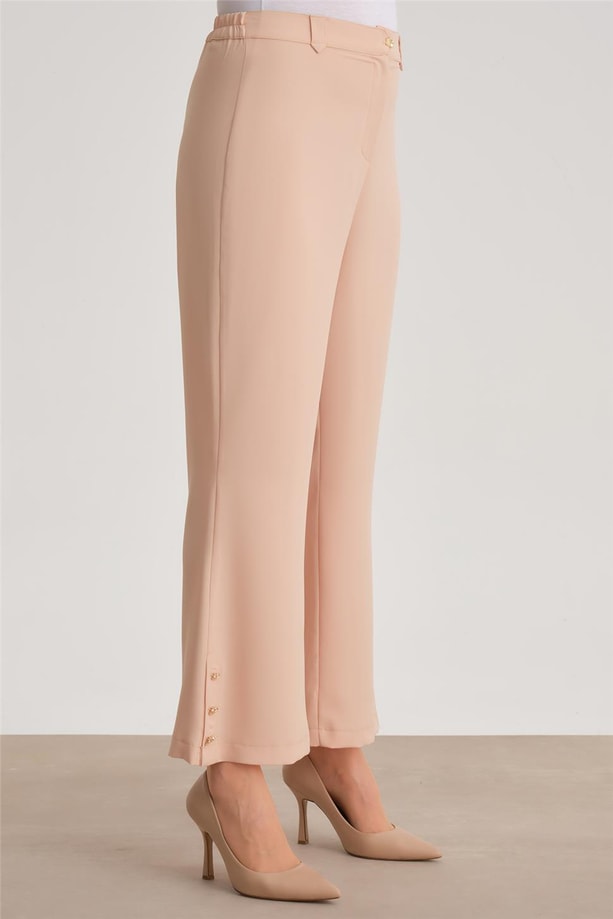 Armine Paçası Düğmeli Flare Pantolon 24Y2611 Camel