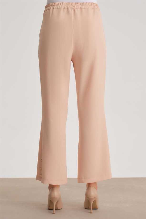 Armine Paçası Düğmeli Flare Pantolon 24Y2611 Camel