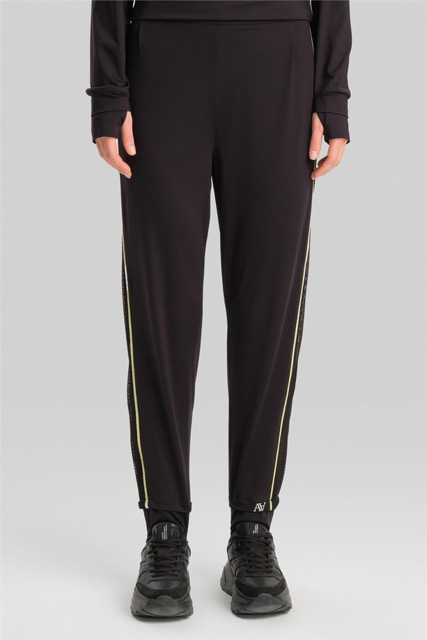 Armine Bilek Bantlı Beli Lastikli Pantolon 23K2516 Siyah