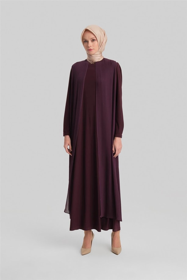 Armine Elbise 24YD3307 Mürdüm