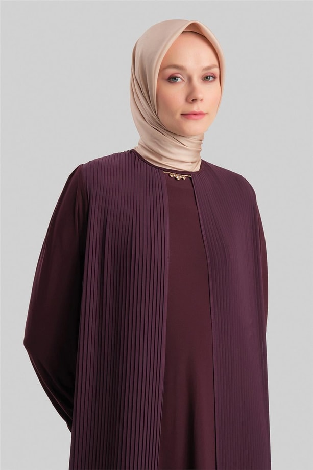 Armine Elbise 24YD3307 Mürdüm