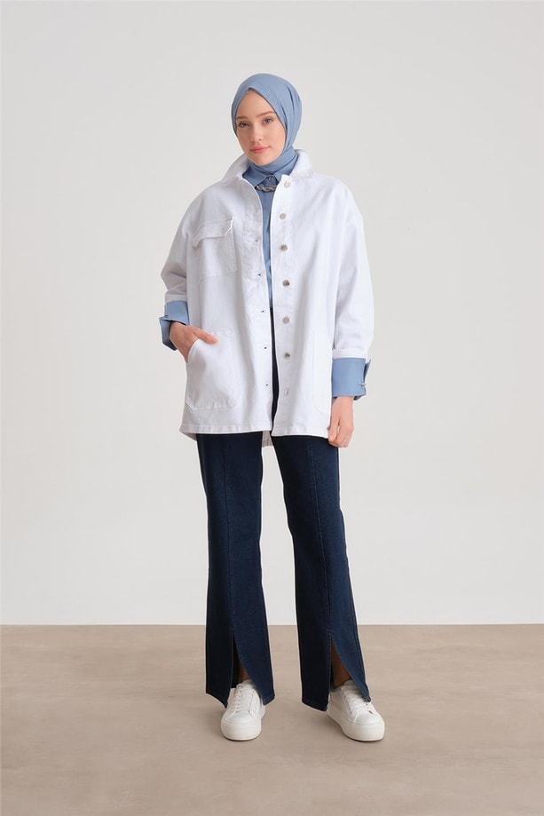 Armine Ceket 24YD3409 Beyaz