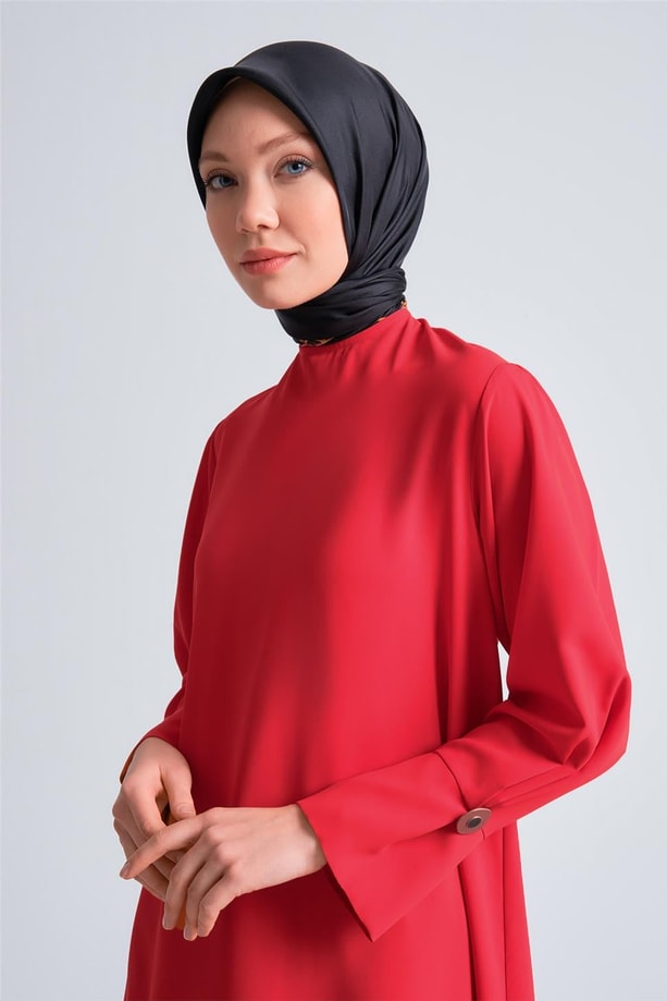 Armine Geniş Manşetli Tunik 24Y4000 Kırmızı
