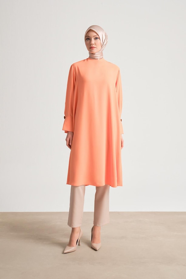Armine Geniş Manşetli Tunik 24Y4000 Mandarin