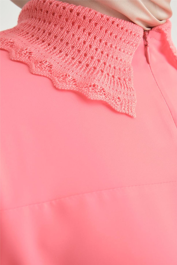 Armine Dantel Ribanalı Tunik 24Y4006 Koyu Pembe