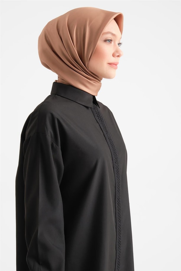 Armine Şerit Aksesuarlı Tunik 24Y4013 Siyah