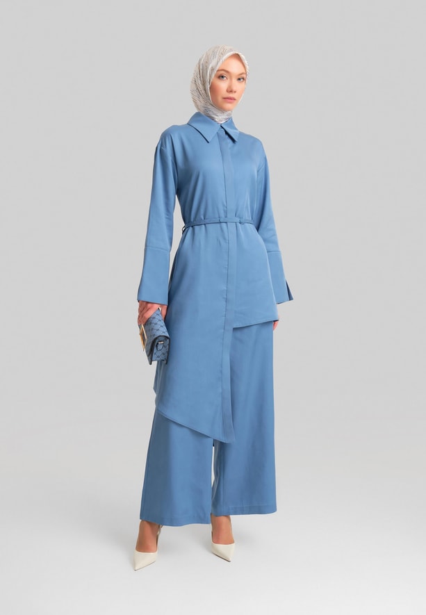 Armine Asimetrik Tunik 24Y4015 İndigo