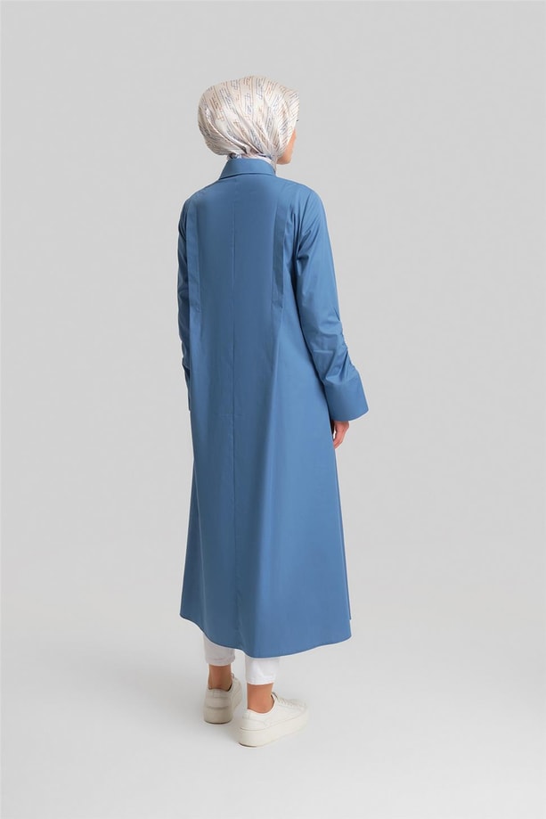 Armine Oversize Tunik Elbise 24Y4105 Sisli Mavi
