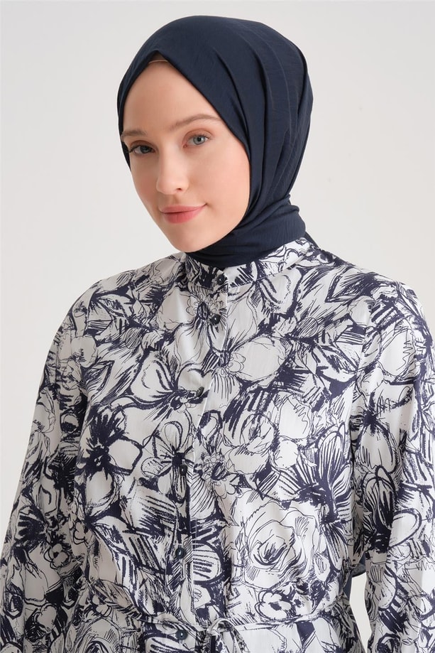 Armine Desenli Tunik 24Y4106 Lacivert