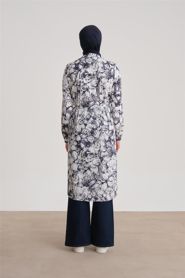 Armine Desenli Tunik 24Y4106 Lacivert
