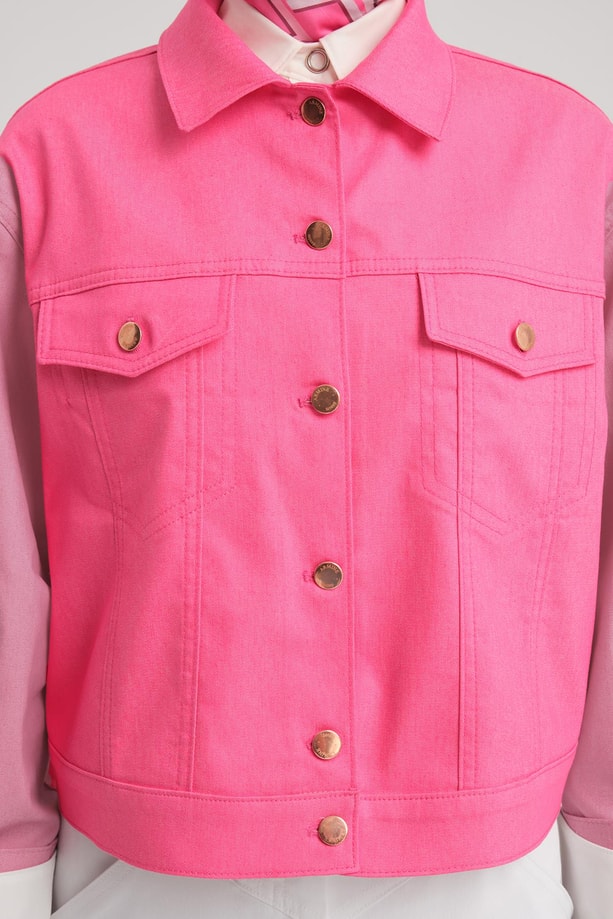 Armine Kısa Denim Ceket 24Y5405 Orkide