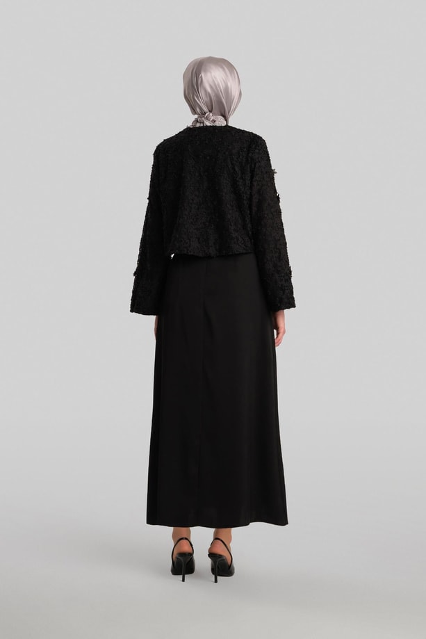 Armine Taşlı Ve Çiçekli Ceket 24Y5415 Siyah