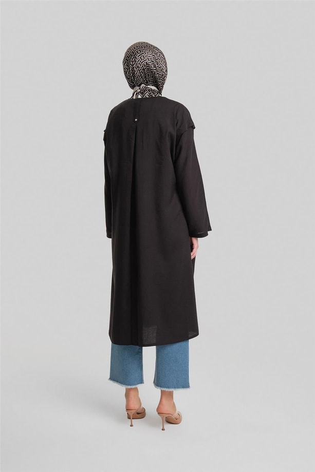 Armine Omuz Pileli Oversize Giy Çık 24Y5508 Siyah