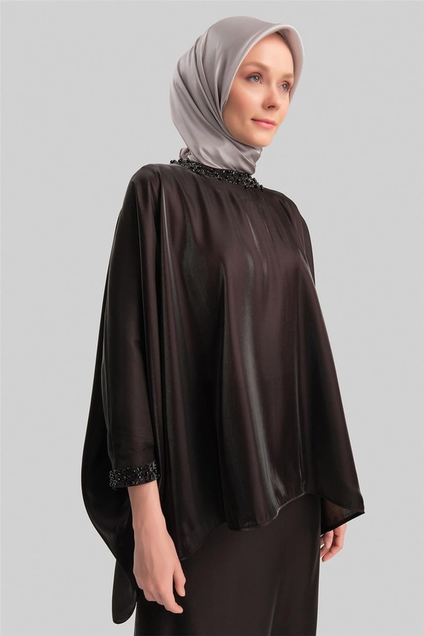 Armine İşleme Detaylı Şık Takım 24Y6833 Siyah