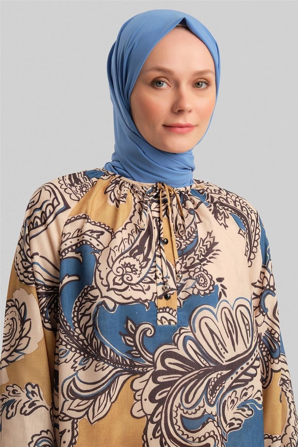 Armine Pantolonlu Desenli Takım 24Y6834 Safran