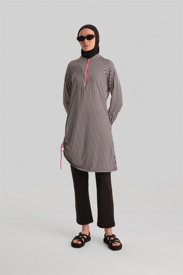 Armine Tesettür Mayo 24YD8912 Siyah - Beyaz