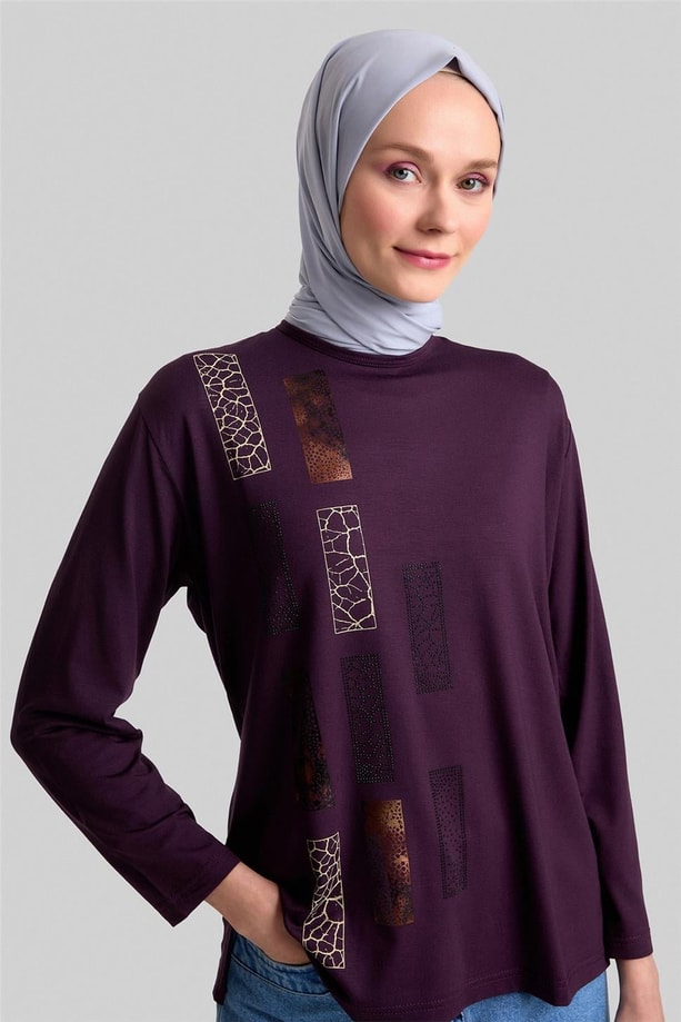 Armine Penye 24YD9023 Mürdüm