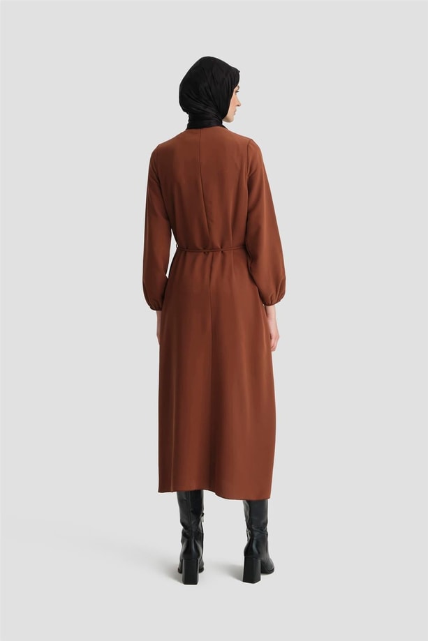 Armine Elbise 24Yd9435 Acı Kahve