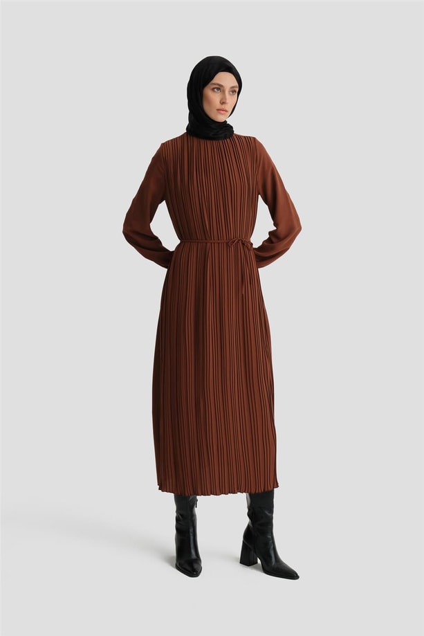Armine Elbise 24Yd9435 Acı Kahve