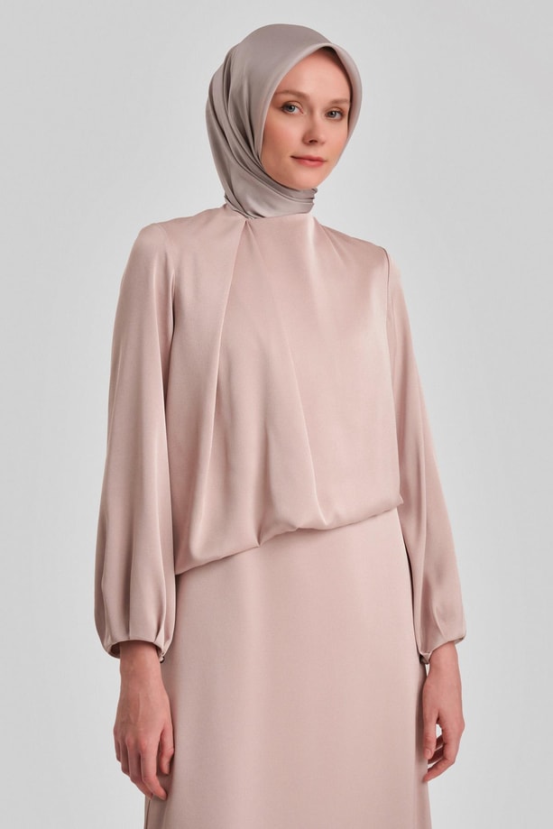 Armine Omuz Plile Abiye Elbise 24Y9819 Aytaşı