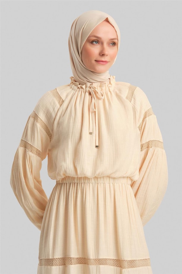 Armine Şerit Detaylı Bahem Elbise 24Y9828 Aytaşı